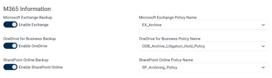 **Microsoft 365 Information**