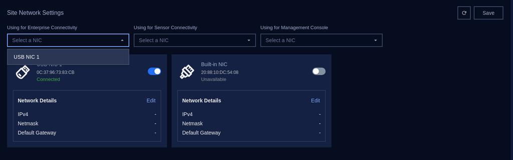 Select NIC using for Enterprise Connectivity