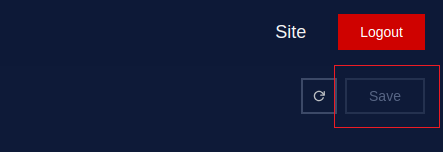 Click on the **Save** button to save the configuration