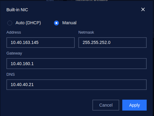 Config Manual for NIC