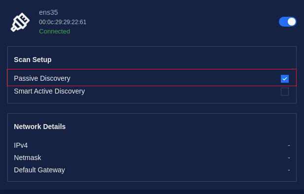 Select NIC for Passive Discovery