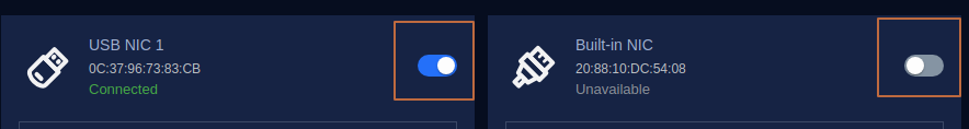 Enable/Disable Network Interface