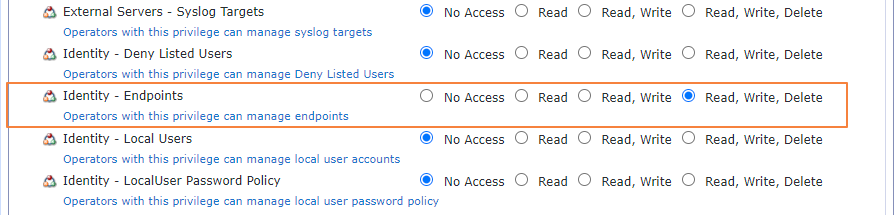 Operator Profile - Access restrictions 3