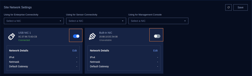 Enable/Disable Network Interface