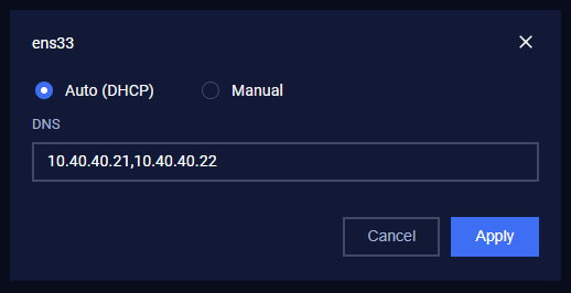 Config Auto(DHCP) for NIC
