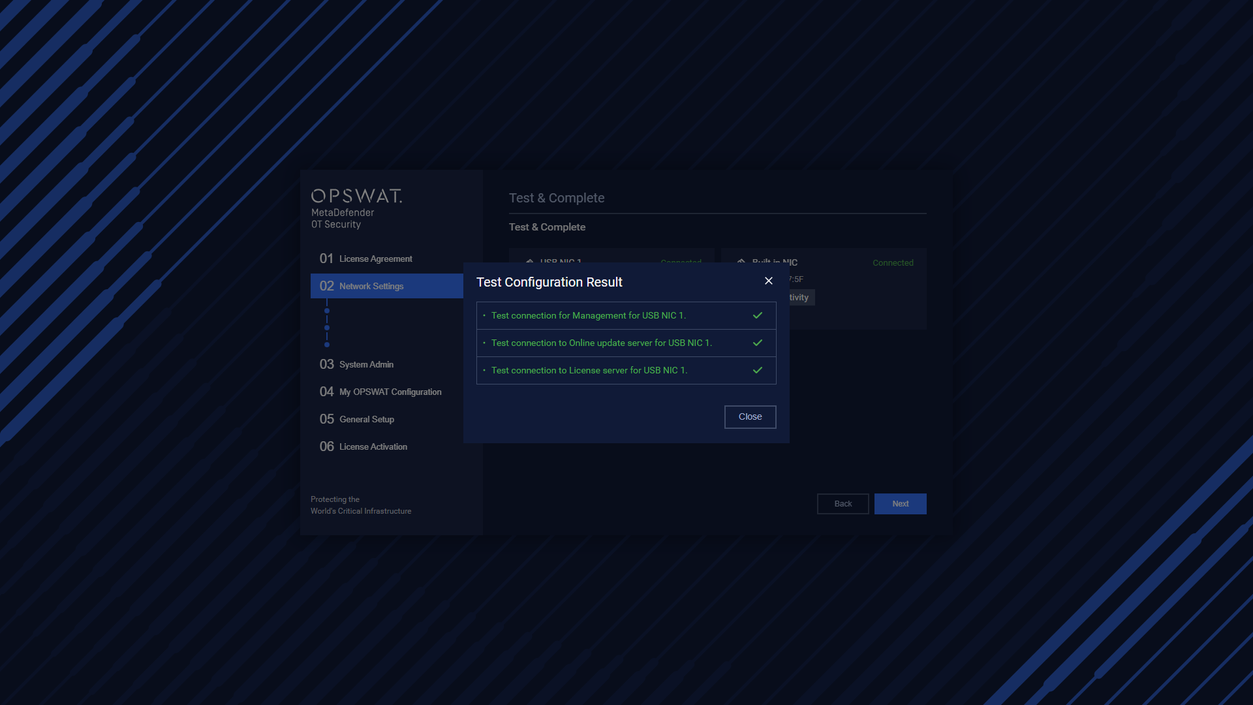 Test Configuration Result
