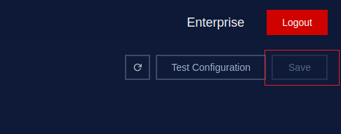 Click on the **Save** button to save the configuration