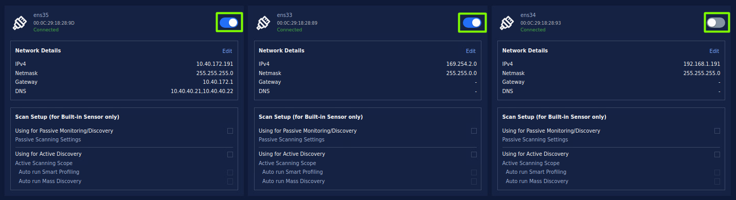 Enable/Disable Network Interface