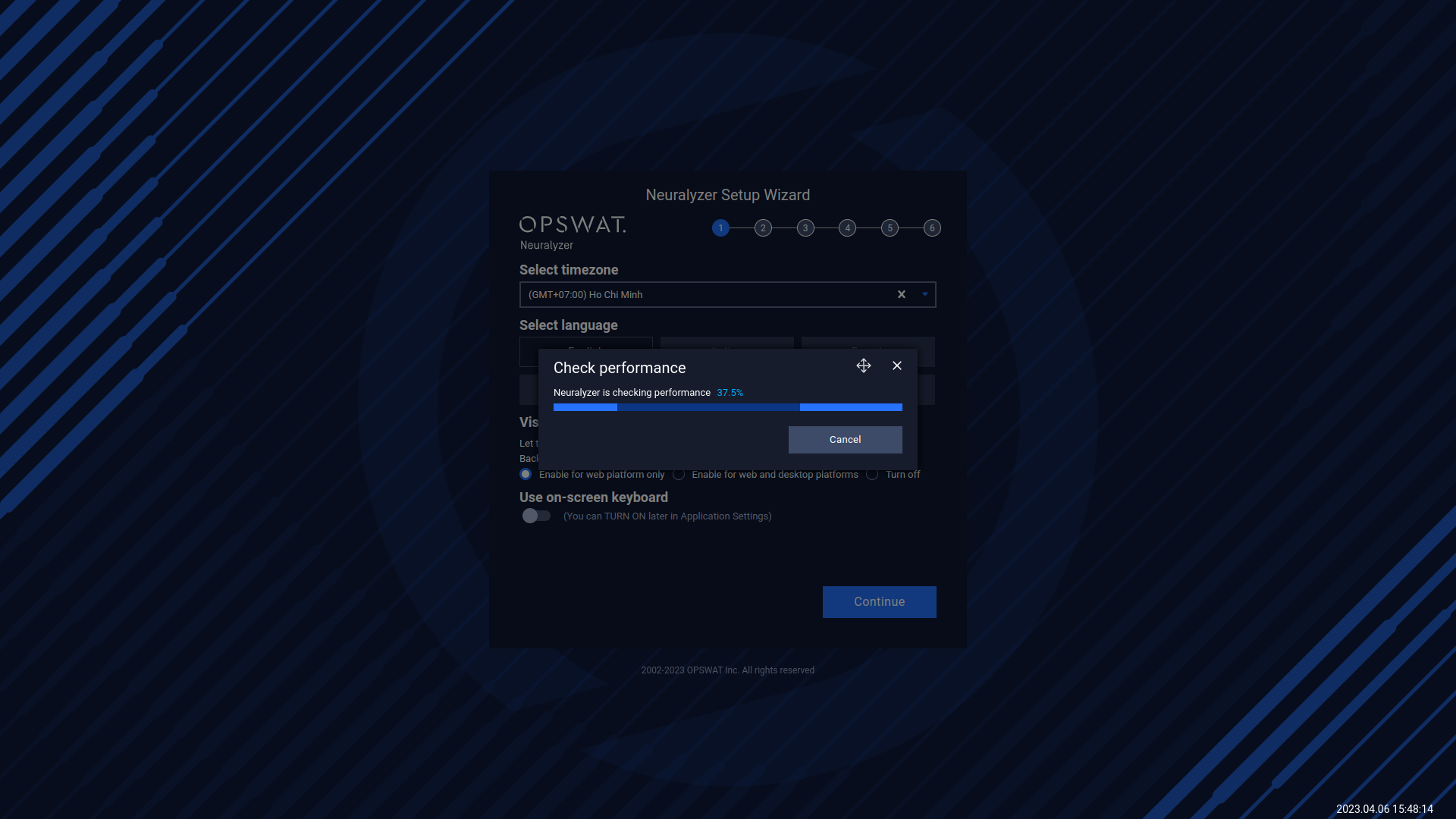 Neuralyzer can measure approximately the machine’s hardware to recommend the suitable visual effects settings. In order to use it, you can click on “Check performance”, then Neuralyzer runs the test and measures the system performance.
