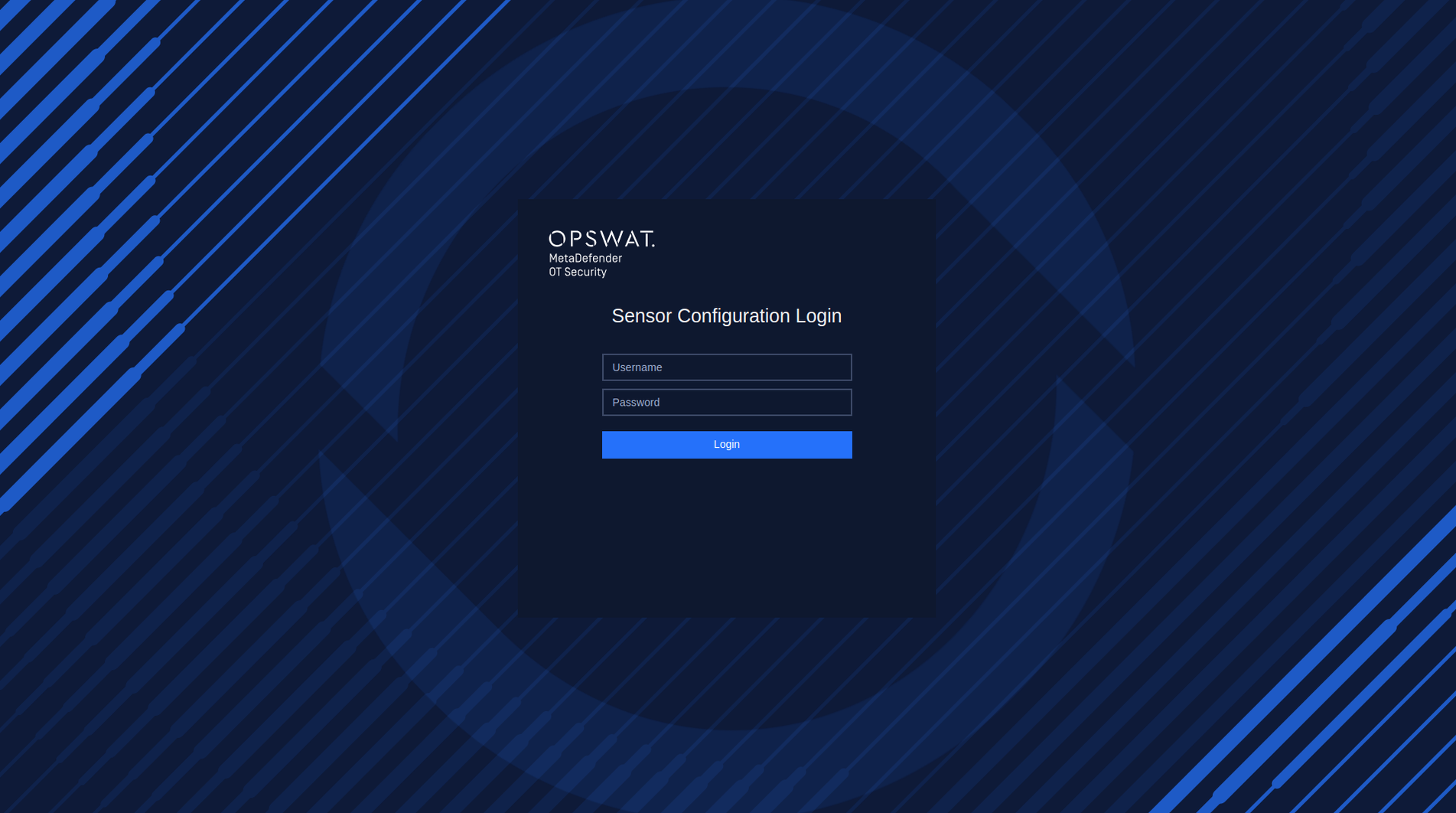 Login with the credentials default