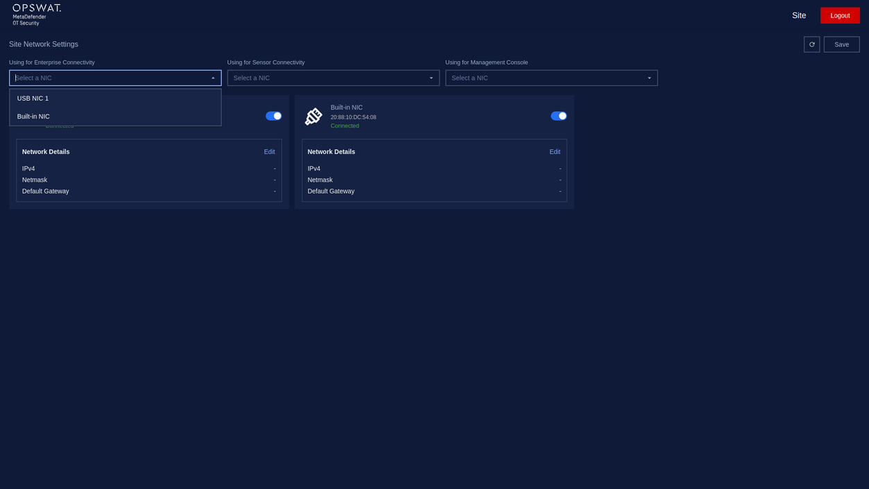 Select NIC using for Enterprise Connectivity