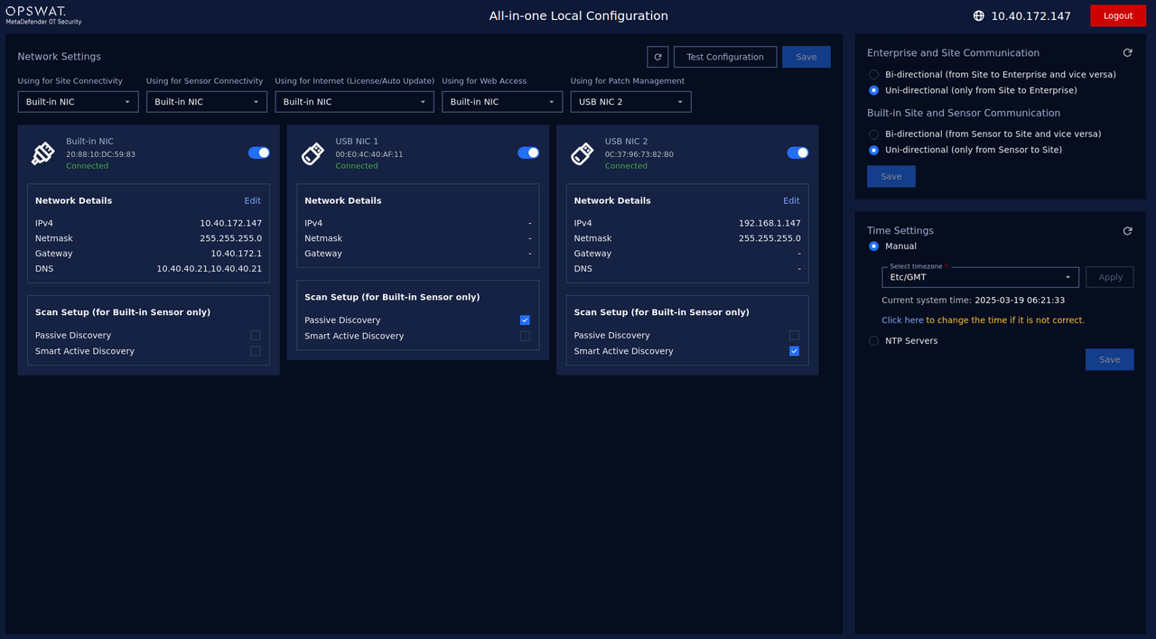 Overview Enterprise Manager & Site Manager & Network Sensor - Bundle 3 in 1 Network Settings