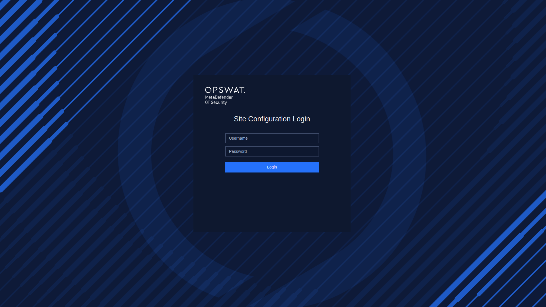 Login with the default credentials
