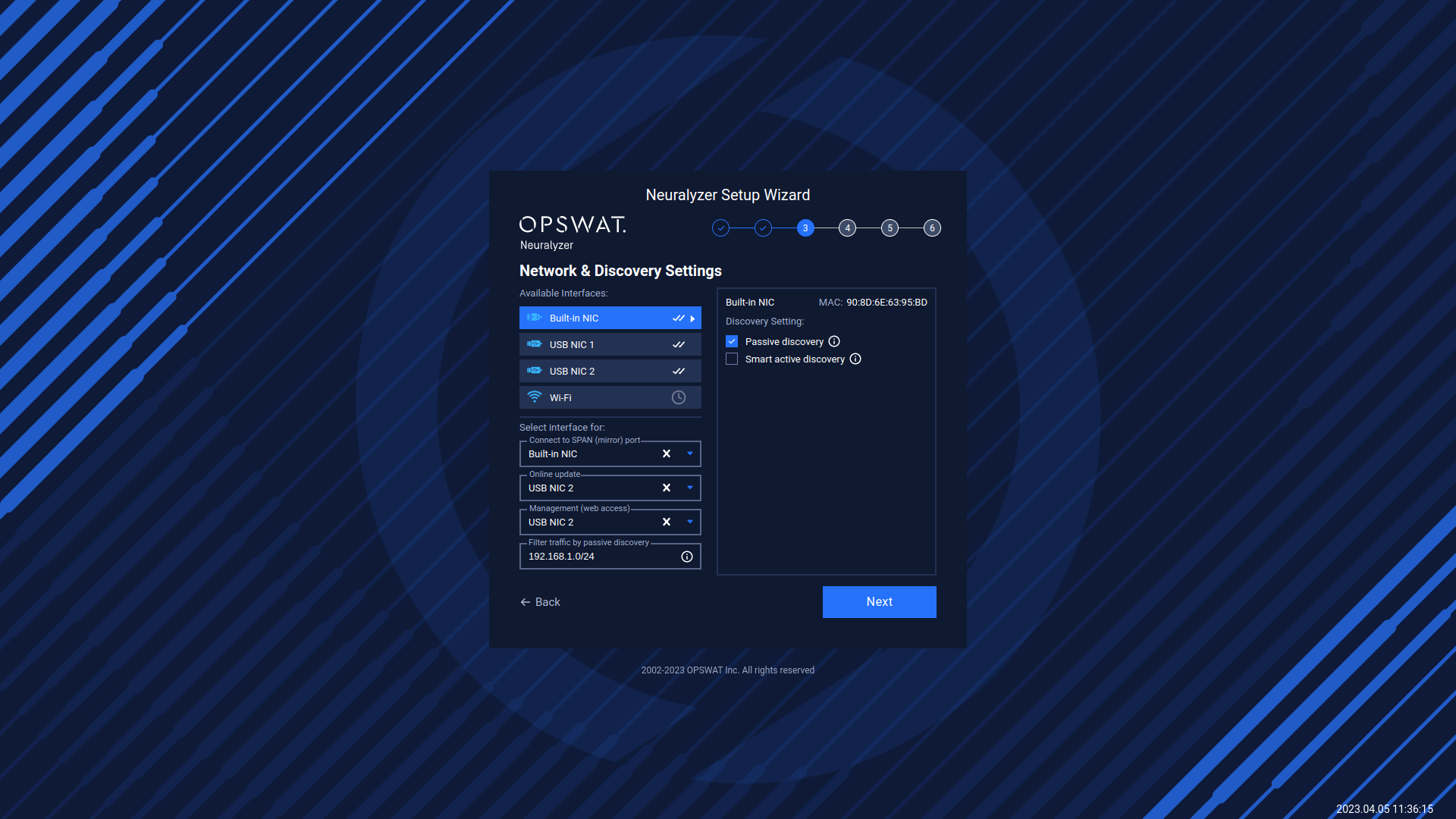 Network & Discovery Settings