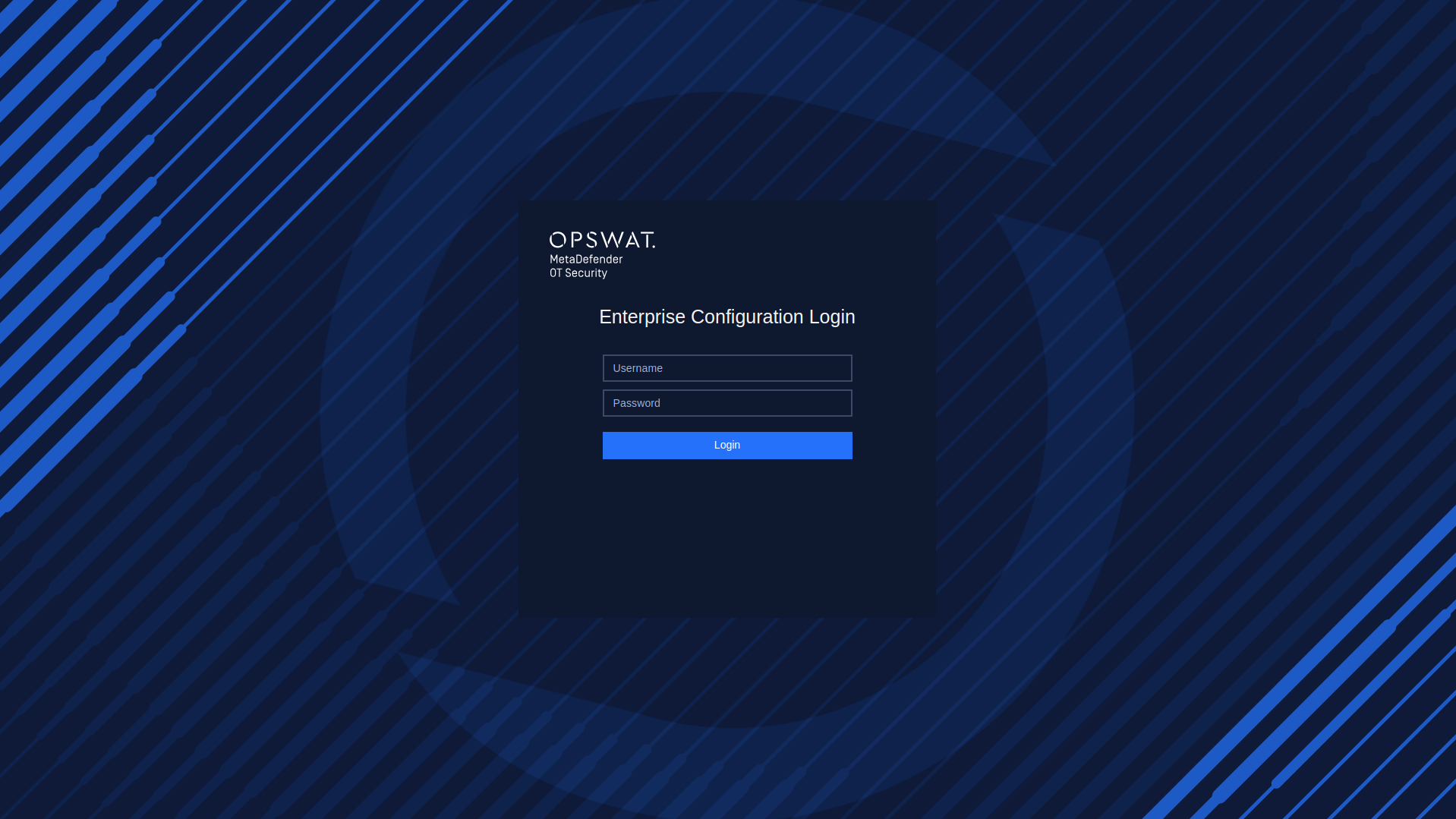 Login with the default credentials