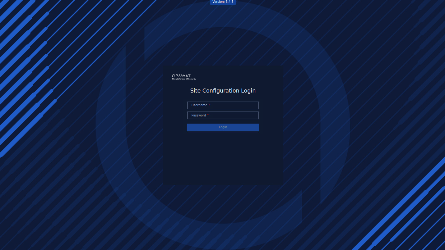 Login with the default credentials