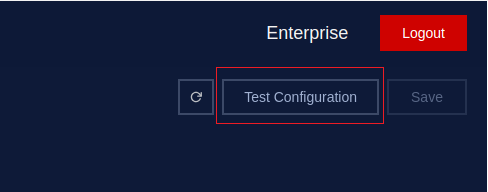 Click on the **Test Configuration** button to verify the configuration