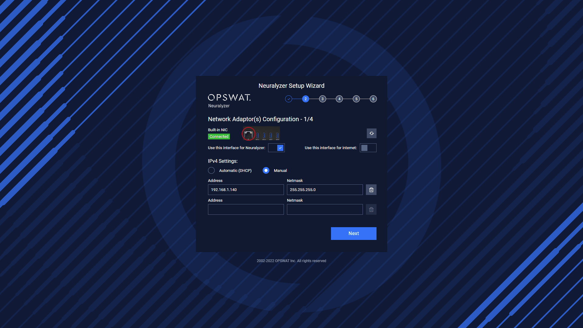 Setup process