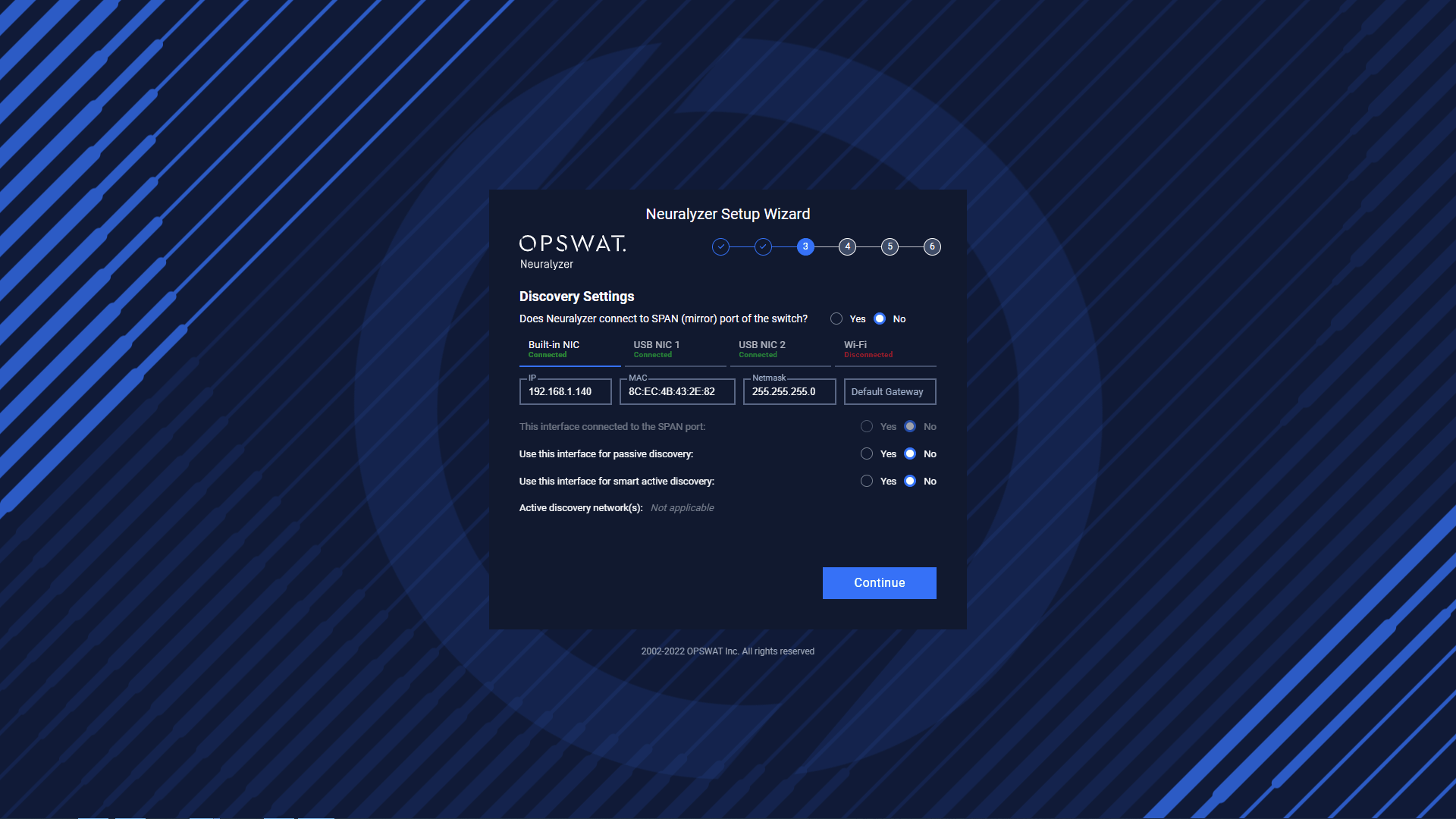 Setup process