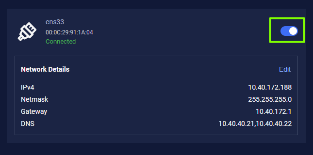 Enable/Disable Network Interface