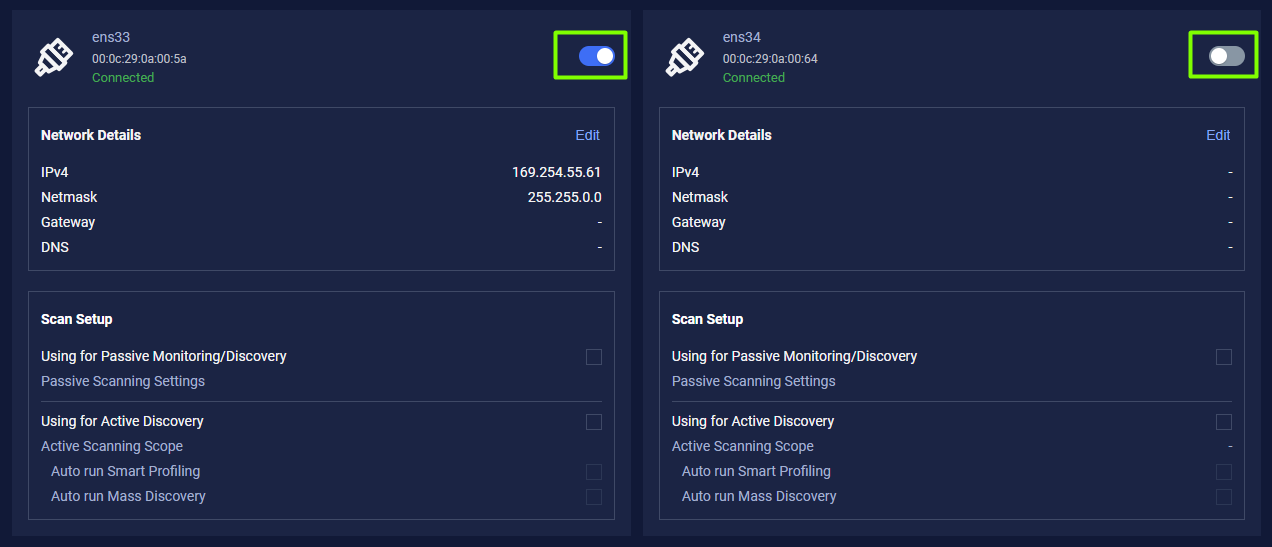 Enable/Disable Network Interface