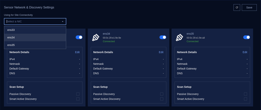 Select NIC using for Site Connectivity