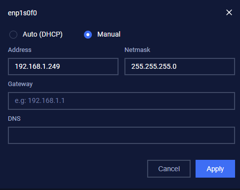 Config Manual for NIC