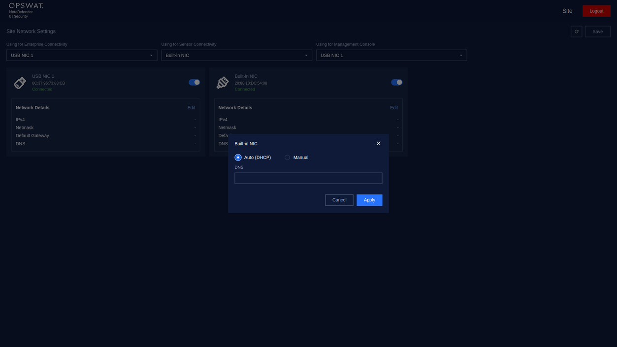 Config Auto(DHCP) for NIC