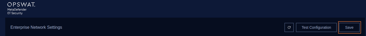 Click on the **Save** button to save the configuration