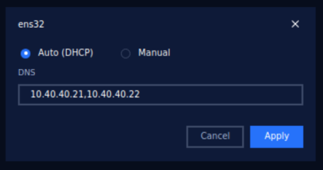 Config Auto(DHCP) for NIC