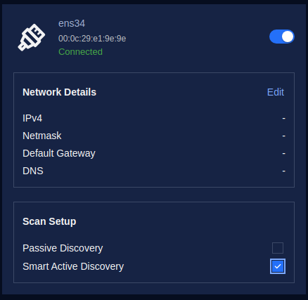 Select NIC for Active Discovery