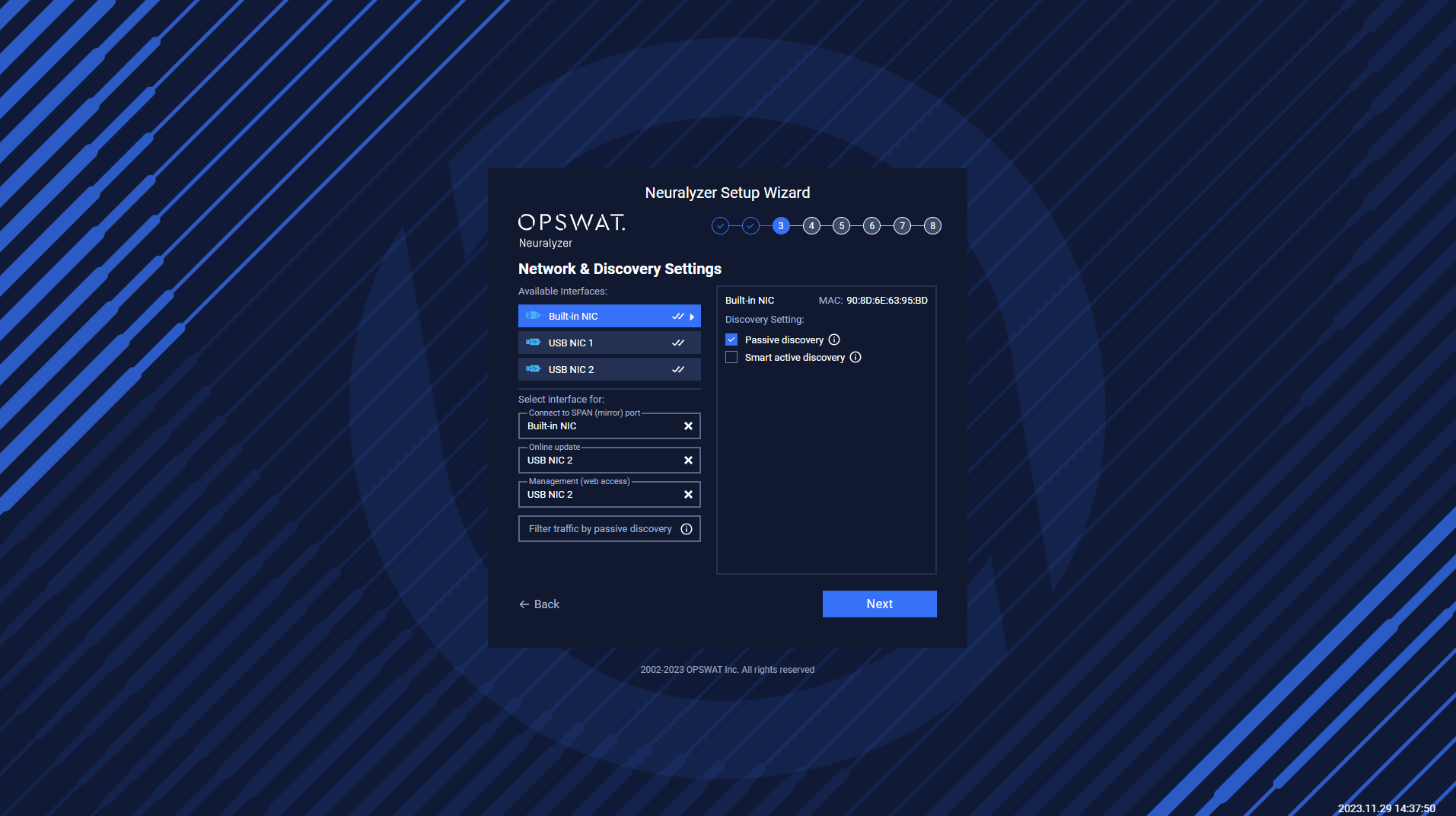 Network & Discovery Settings