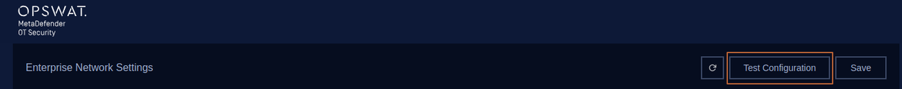 Click on the **Test Configuration** button to verify the configuration