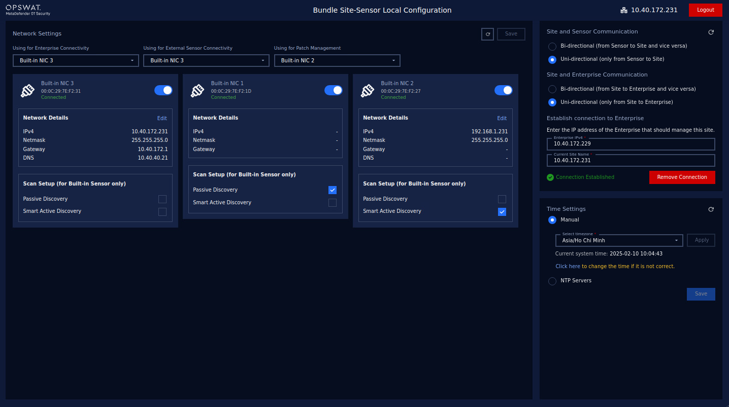 Overview Site Manager & Network Sensor - Bundle 2 in 1 Network Settings