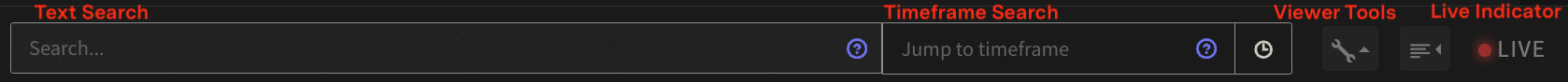 Search bar in the Mezmo Web App