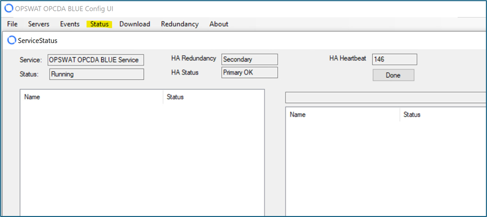 Secondary Flanker Redundancy Status (Primary OK)