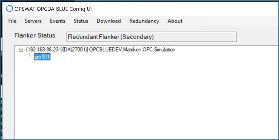 Flanker Status Main Screen