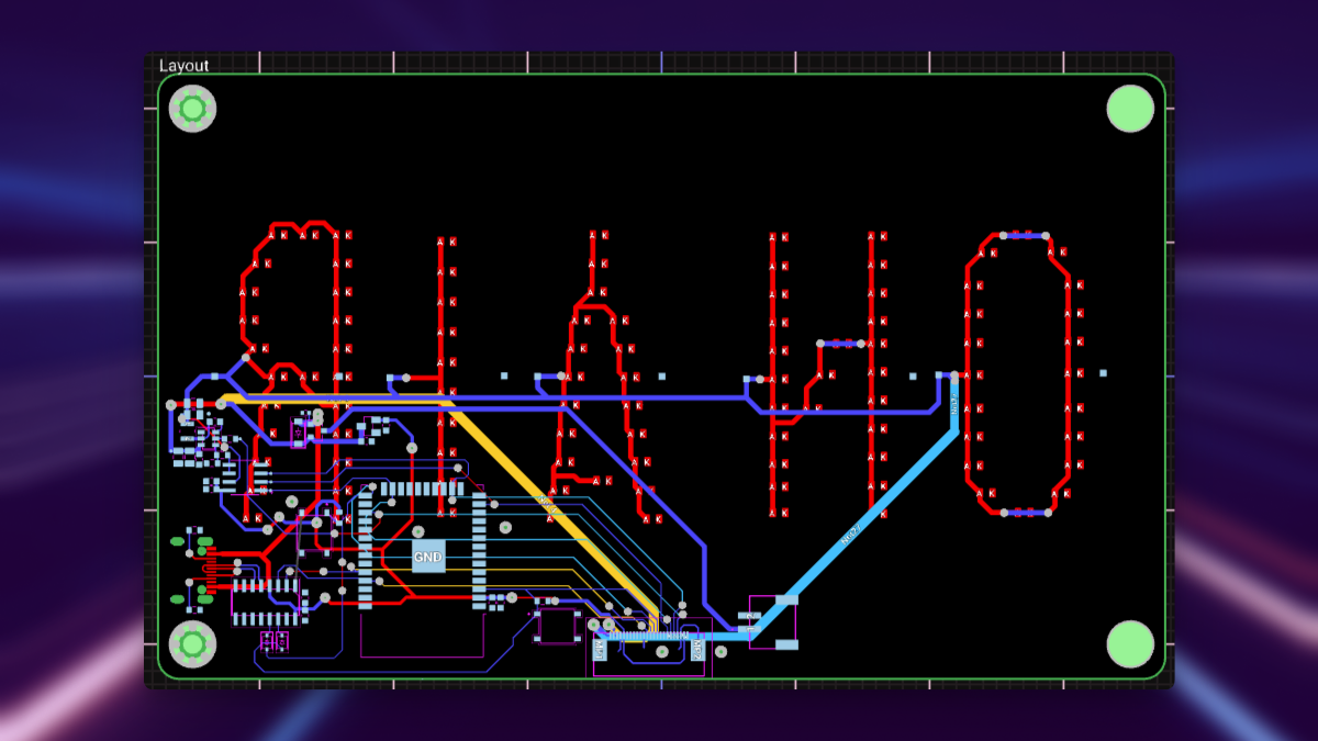 Final board after writing - bottom view
