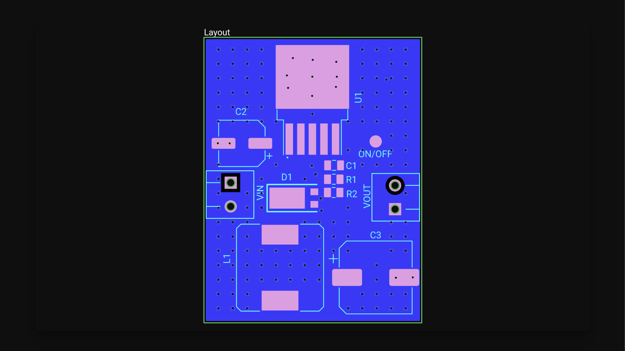 Bottom layer of the board is one big copper fill