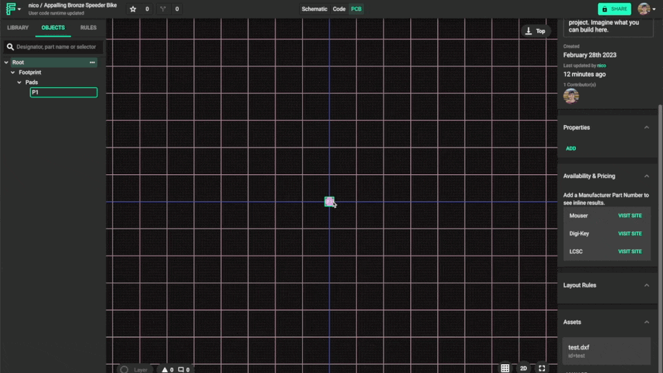 Example: adding SVG code directly to a Pad Shape rule