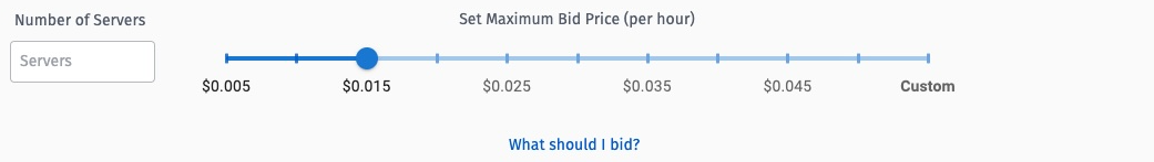 The bid slider helps you visualize the 10 nearest bid prices