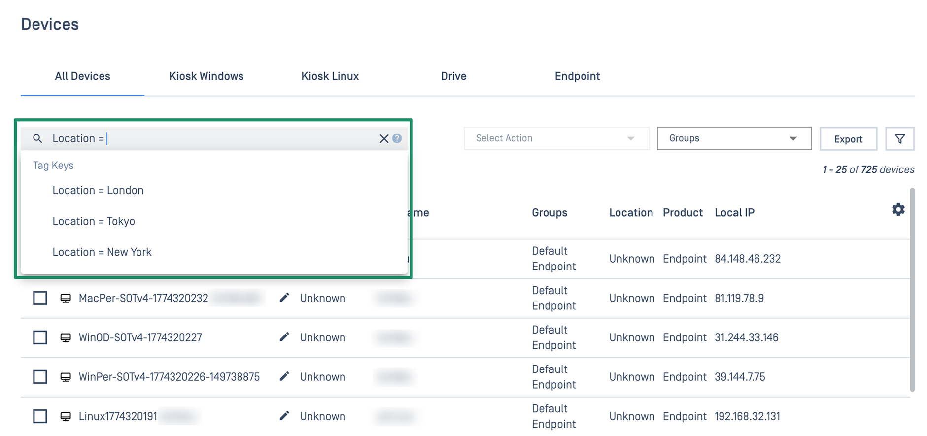 Admins can customize tag keys and values to search through in Inventory.