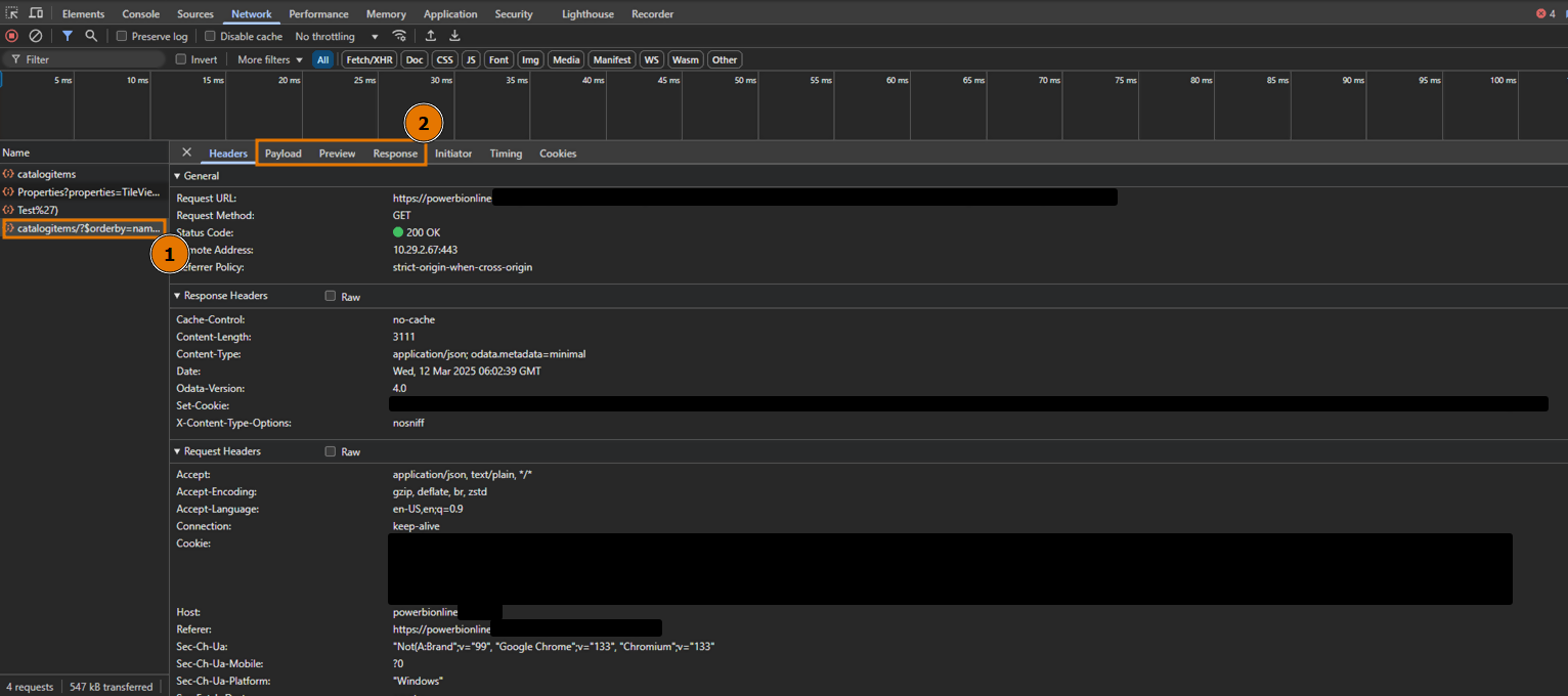 Developer mode view