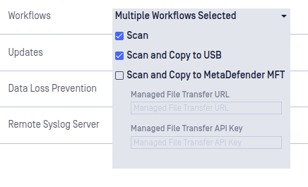Workflow selection