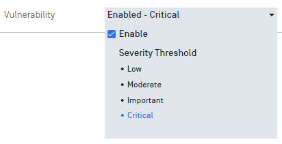vulnerability settings