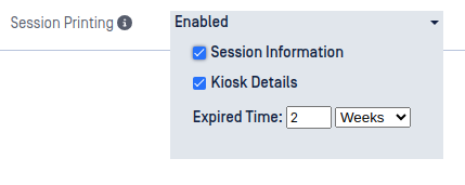 Session Printing- Session Information enabled
