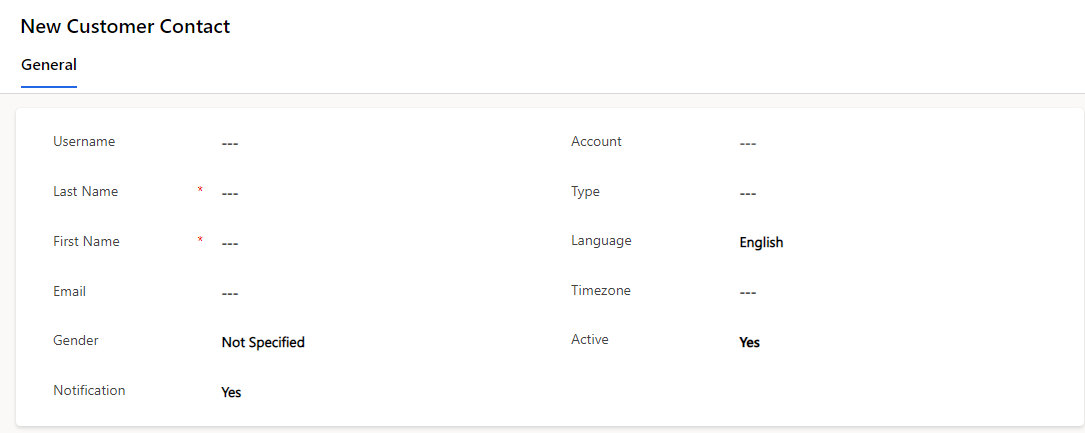 New Customer Contact