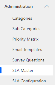 SLA Master Section