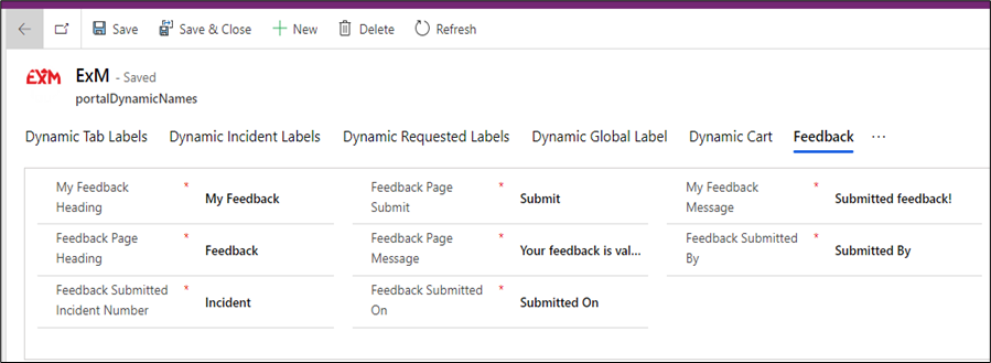 Feedback Tab