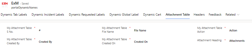 Attachment Table Tab